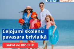 Atpūtas un ceļojumu piedāvājumi 17.01.2025 - 24.01.2025 Jūs un jūsu bērni esat pelnījuši siltumu! Atlantic Travel